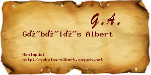 Göbölös Albert névjegykártya