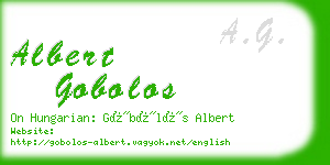 albert gobolos business card